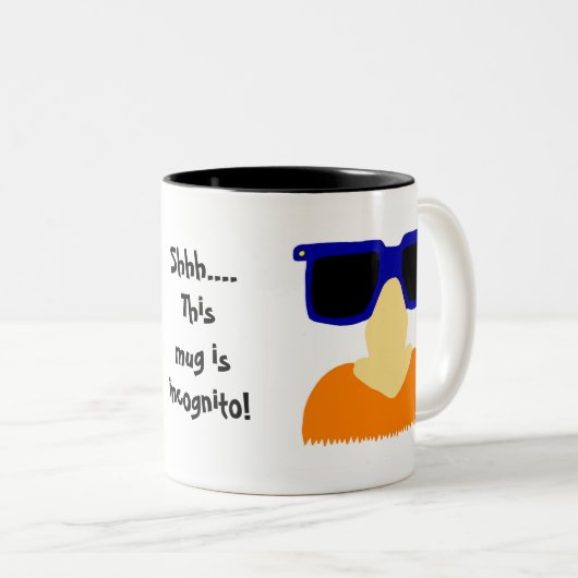 Mok van Incognito Mustache & Glasses (Voorkant rechts)