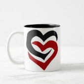Mok van ingesneden harten (Links)