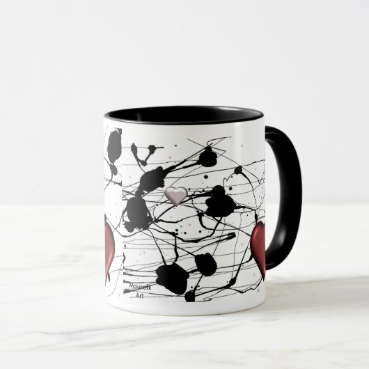 Mok van inkt en hart (Voorkant rechts)