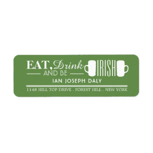 Mok van Irish Beer St Patrick's Day Etiket