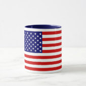 Mok van Janz over de Amerikaanse vlag Ringer Coffe (Midden)