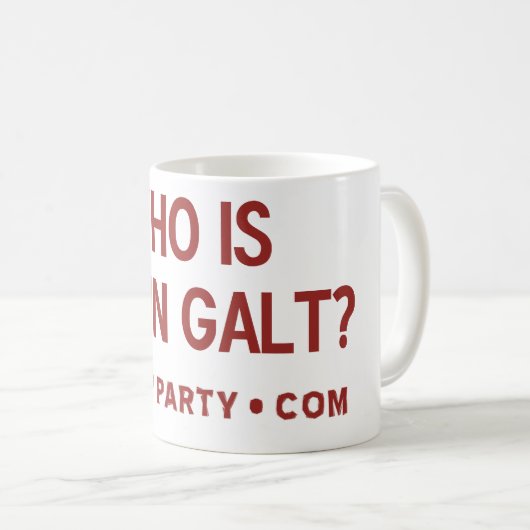 Mok van John Galt Tea Party (Voorkant rechts)