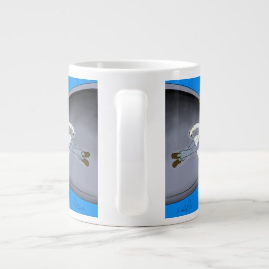 Mok van jumbo-koffie voor robots en Aliens (Achterkant)