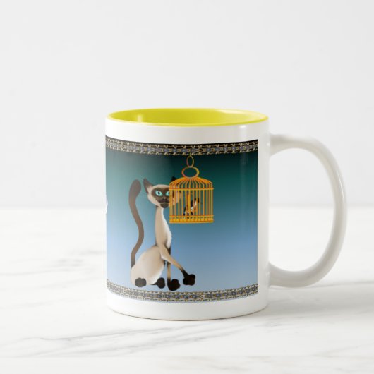 Mok van kat en vogels (Rechts)