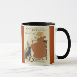 Mok van katten en meisjes (Franse koffie)
