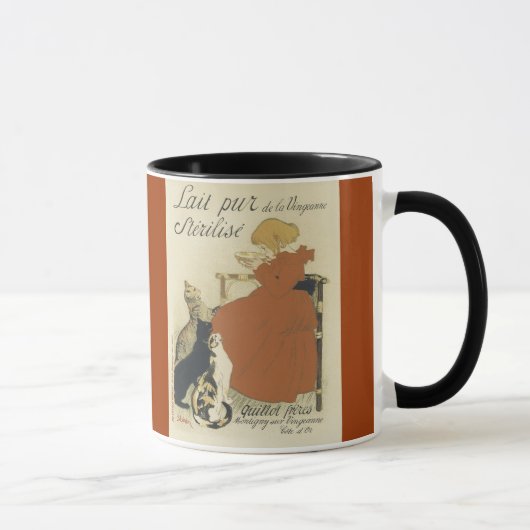 Mok van katten en meisjes (Franse koffie) (Rechts)