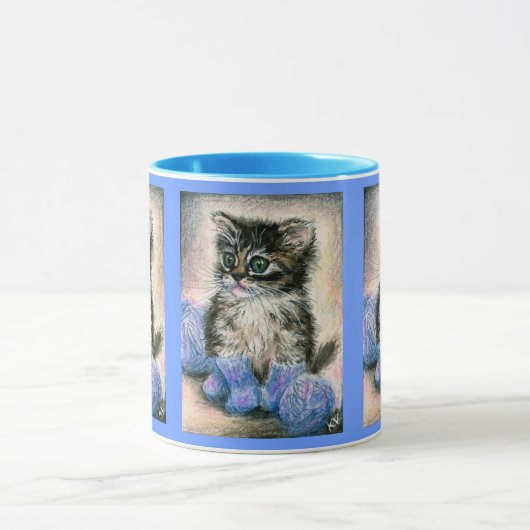 Mok van kattenbreikitten (Midden)