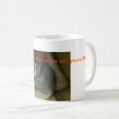 Mok van kattenliefhebbers; kattenslaap met tabby,  (Voorkant rechts)