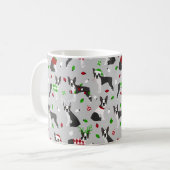 Mok van Kerstmis Boston Terrier Coffee (Voorkant links)