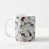 Mok van Kerstmis Boston Terrier Coffee (Links)