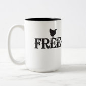 Mok van kippen met vrije uitloop (Links)