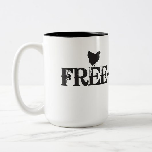 Mok van kippen met vrije uitloop (Links)