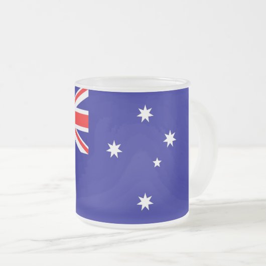 Mok van klein glas, bevroren, met Australische vla (Voorkant rechts)