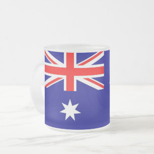 Mok van klein glas, bevroren, met Australische vla