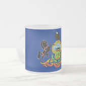 Mok van klein glas, bevroren met vlag Pennsylvania (Voorkant links)