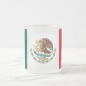 Mok van klein glas, bevroren, met vlag van Mexico (Center)