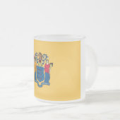 Mok van klein glas, bevroren, met vlag van New Jer (Voorkant rechts)