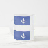 Mok van klein glas, bevroren, met vlag van Quebec (Voorkant links)