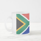 Mok van klein glas, bevroren, met vlag van Zuid-Af (Links)