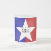 Mok van klein glas, bevroren - vlag van San Antoni (Center)