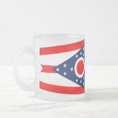Mok van klein glas, gevriesdroogd, met vlag Ohio,  (Links)