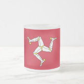 Mok van klein glas, gevroren met Man vlag, VK (Center)