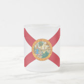 Mok van klein glas, gevroren, met vlag van Florida (Center)