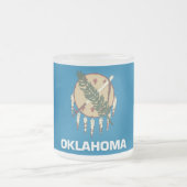 Mok van klein glas met vlag Oklahoma, Verenigde St (Center)