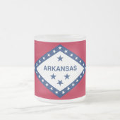 Mok van klein glas met vlag van Arkansas, Verenigd (Center)