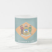 Mok van klein glas met vlag van Delaware (Center)