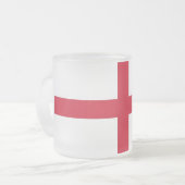 Mok van klein glas met vlag van Engeland, VK, bevr (Voorkant links)