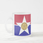 Mok van klein glas - vlag van Dallas (Links)