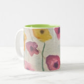 Mok van kleurrijke bloesems Deluxe (Voorkant links)