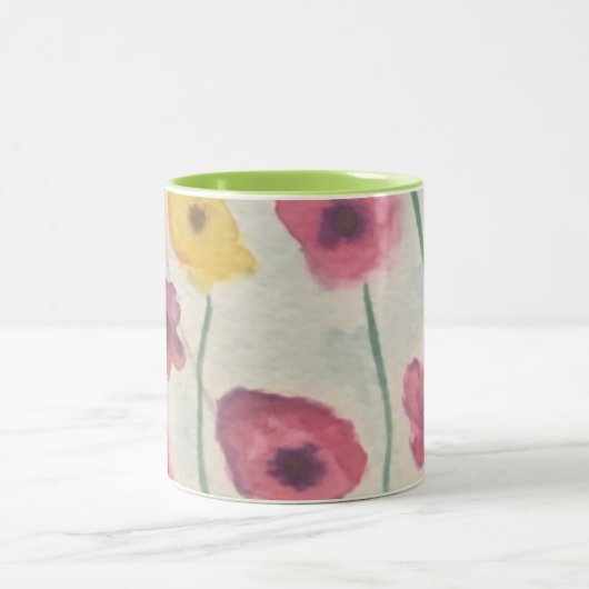 Mok van kleurrijke bloesems Deluxe (Center)