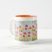 Mok van kleurrijke bloesems Deluxe (Voorkant links)