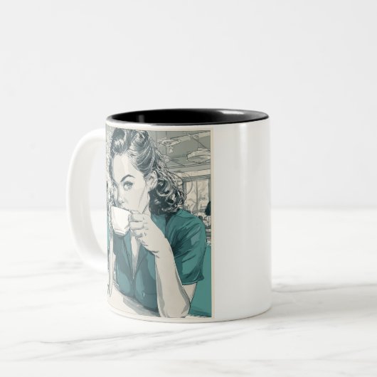 Mok van koffie (Voorkant links)