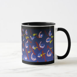 mok van koffie - abstract zee - lichtblauw
