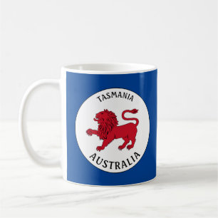 Mok van koffie in Tasmanian Badge (Australië)