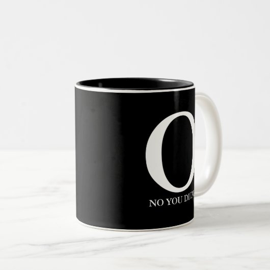 Mok van koffie met dubbele persoonlijkheid (Voorkant rechts)