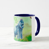 Mok van koffie met gorilla's, dierentuin (Voorkant rechts)
