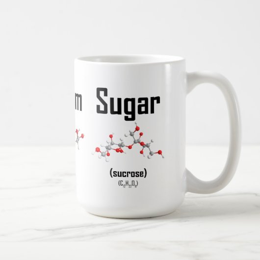 Mok van koffie, room en suikermocule (Rechts)