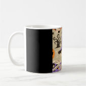 Mok van koffiepatroon met halloween (Links)