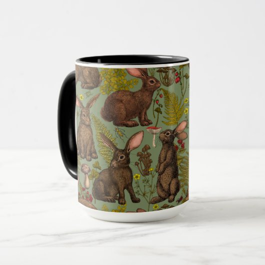 Mok van konijnen en bossen (Voorkant links)