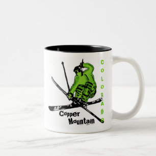 Mok van koperen gebergte Colorado green skier