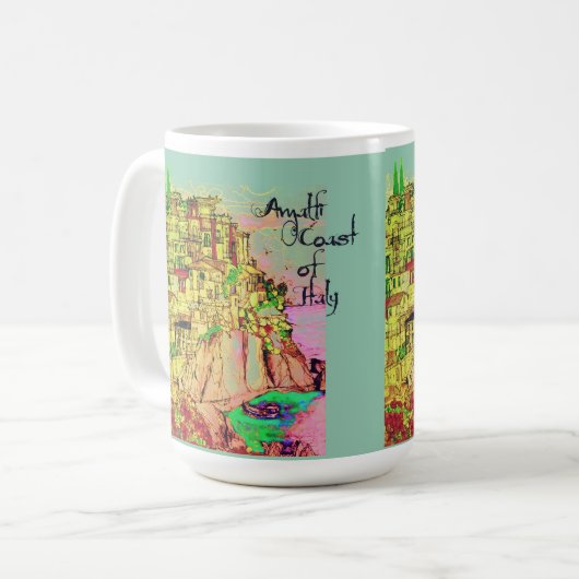 Mok van kunstenaar aan de Italiaanse kust van Amal (Voorkant links)