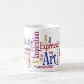 Mok van kunstenaar - Inspiratie, Creativiteit Word (Center)