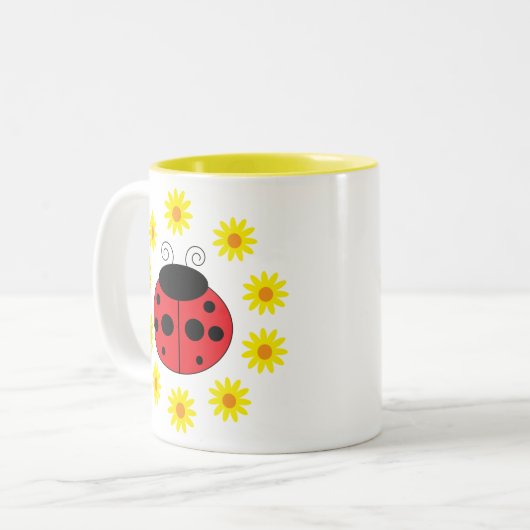 Mok van Ladybug en Daisies (Voorkant links)