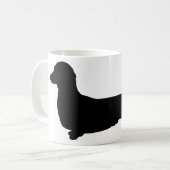 Mok van lange-Hair Dachshund-keramiek (Voorkant links)