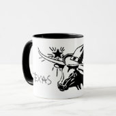 Mok van Laredo Texas Longhorn-keramiek (Voorkant links)