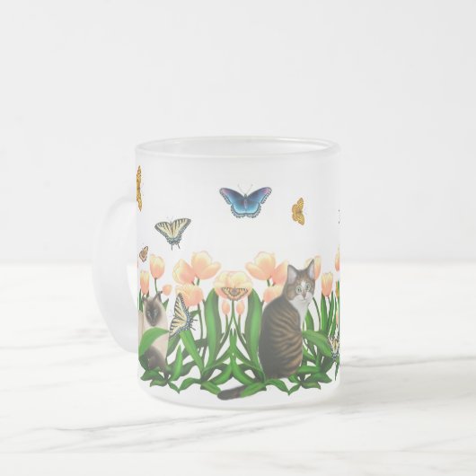 Mok van lentesvlinder Tuinkatten (Voorkant links)